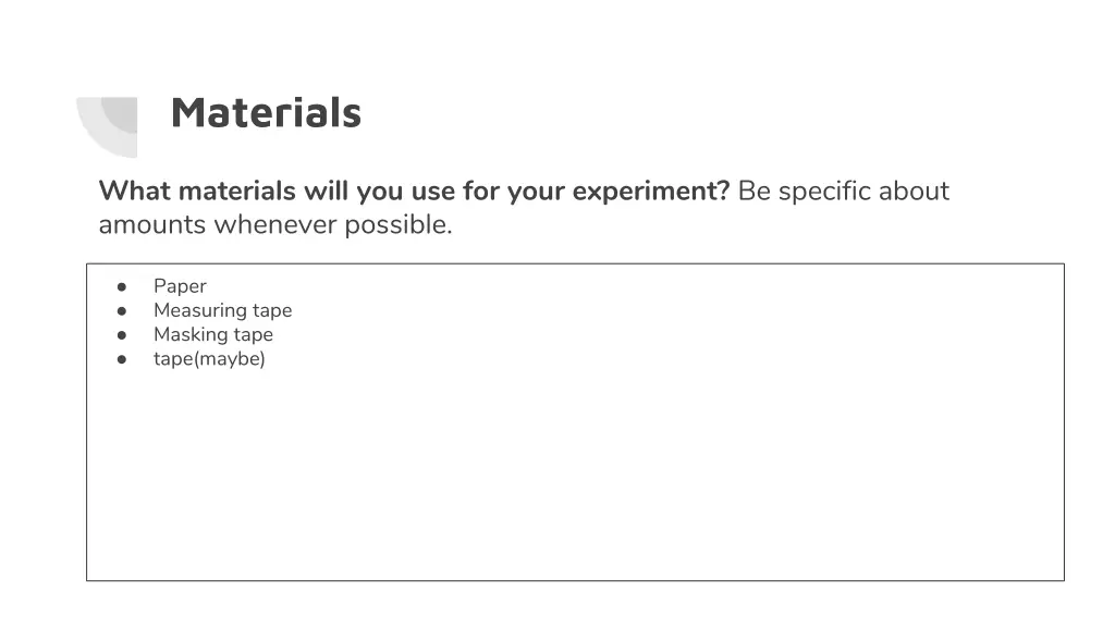 materials