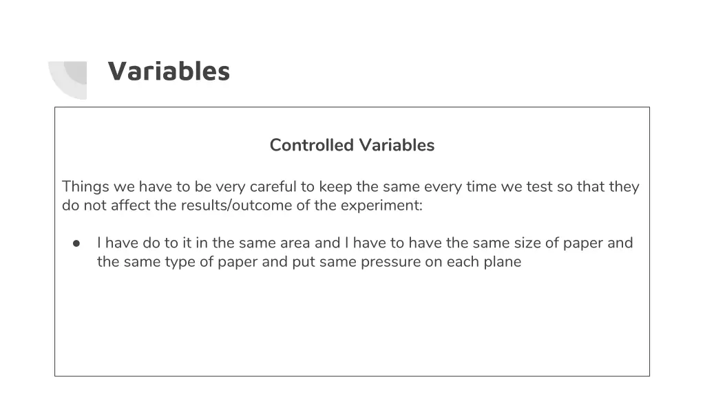variables 1