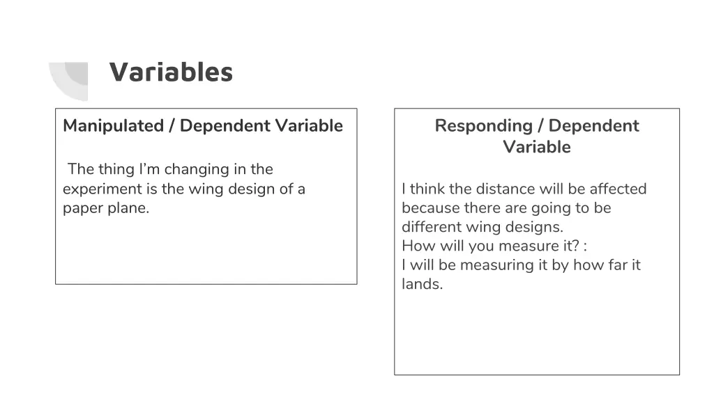 variables