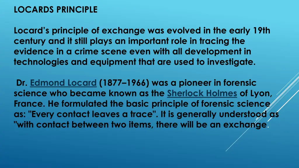 locards principle