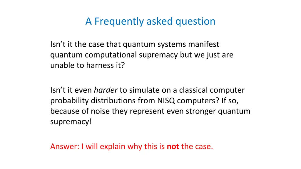 a frequently asked question
