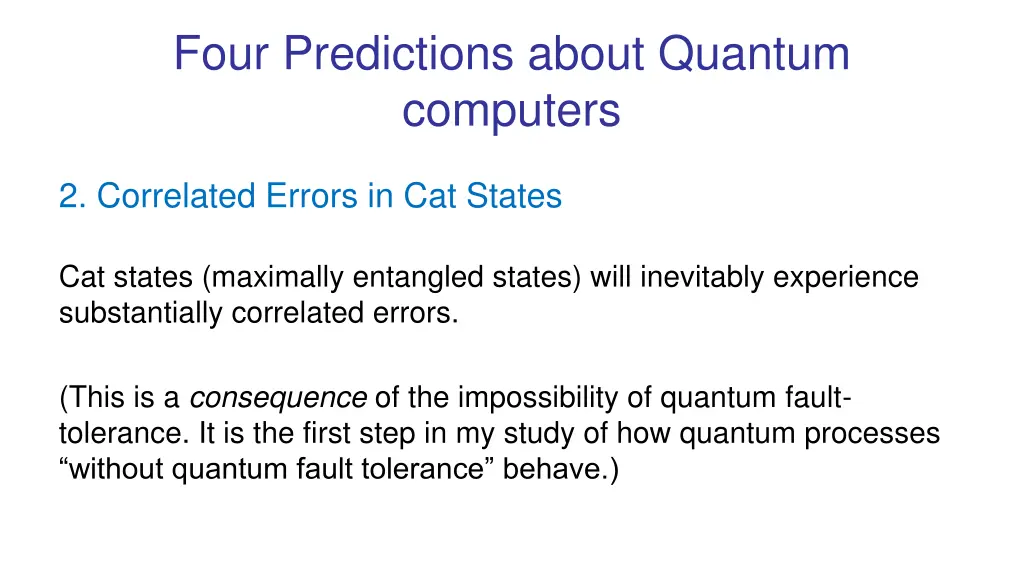 four predictions about quantum computers 1