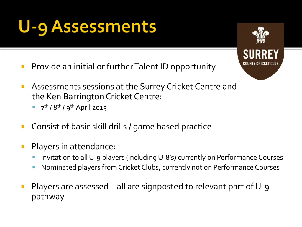 provide an initial or further talent