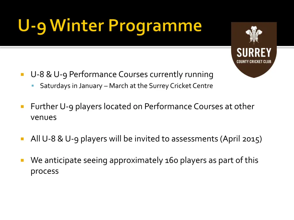 u 8 u 9 performance courses currently running