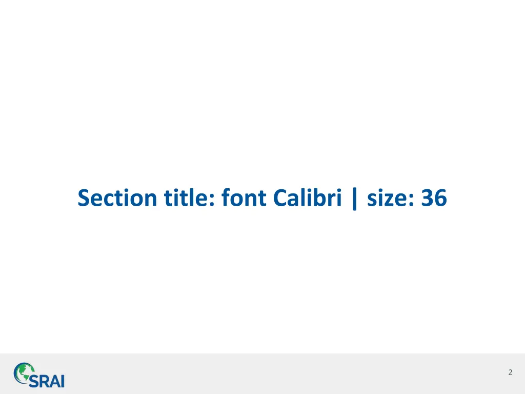 section title font calibri size 36