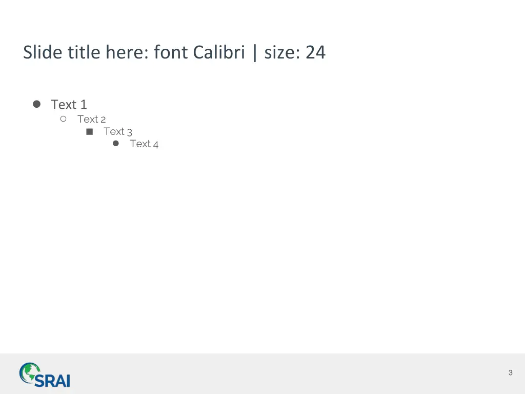 slide title here font calibri size 24