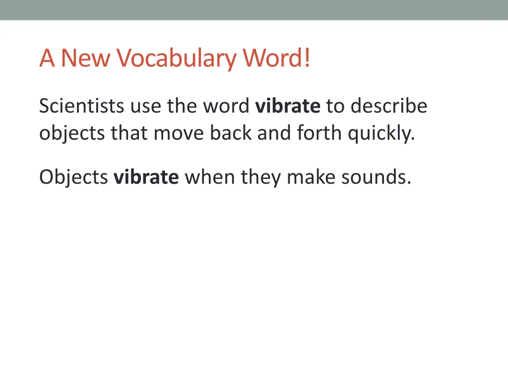 a new vocabulary word