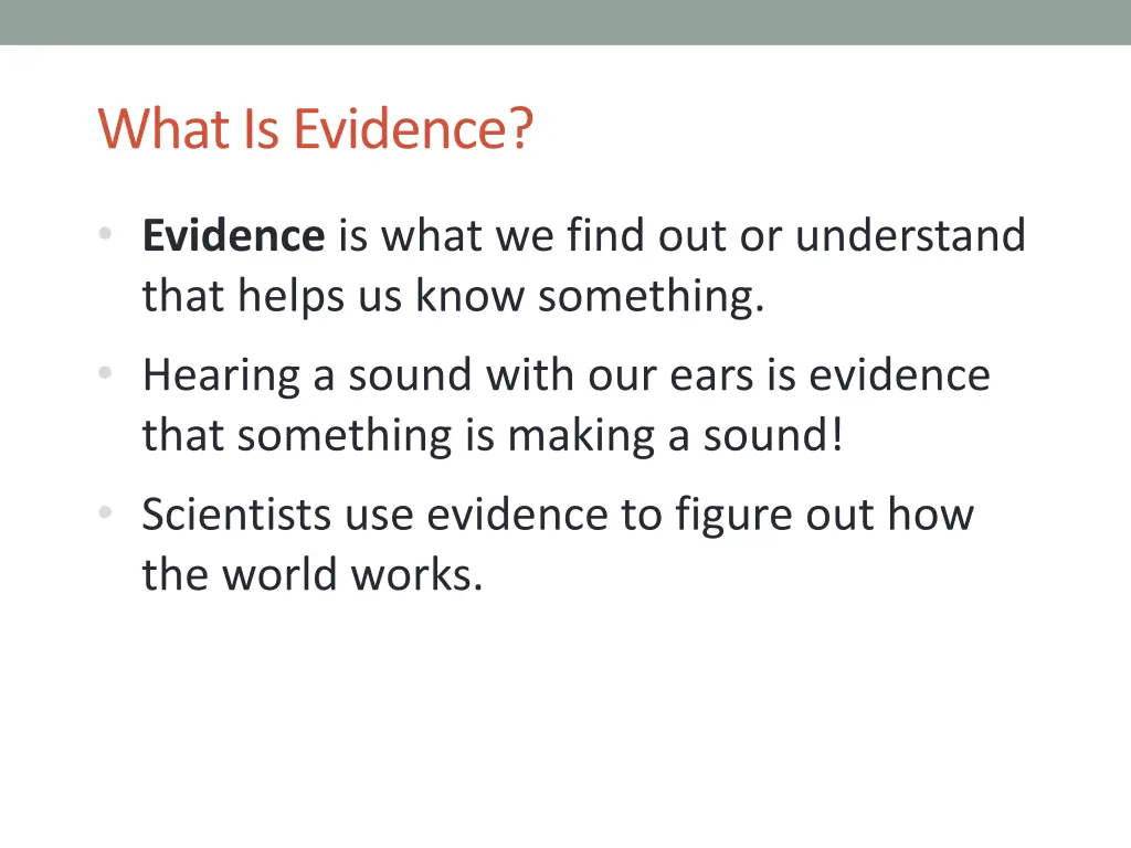 what is evidence