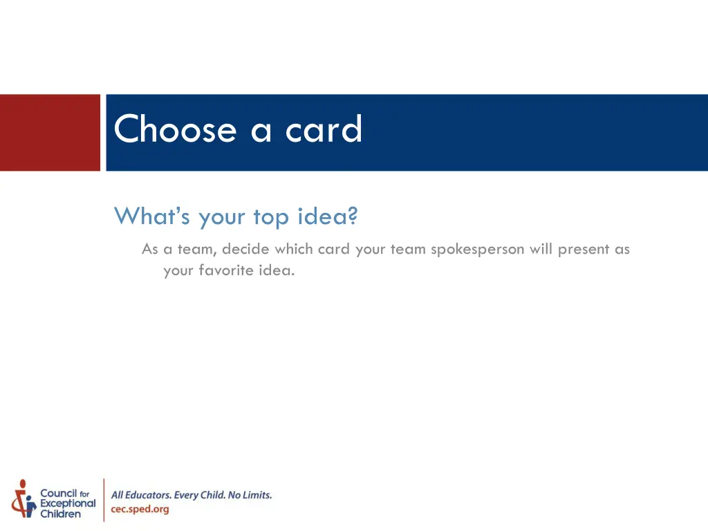 choose a card