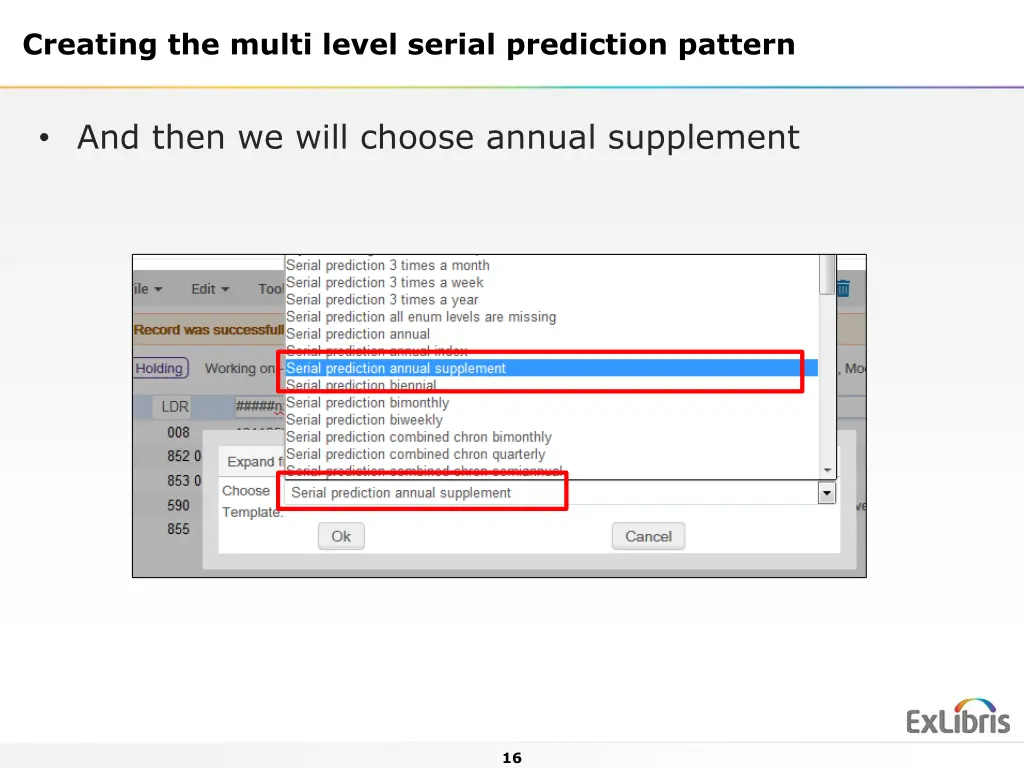 creating the multi level serial prediction pattern 6