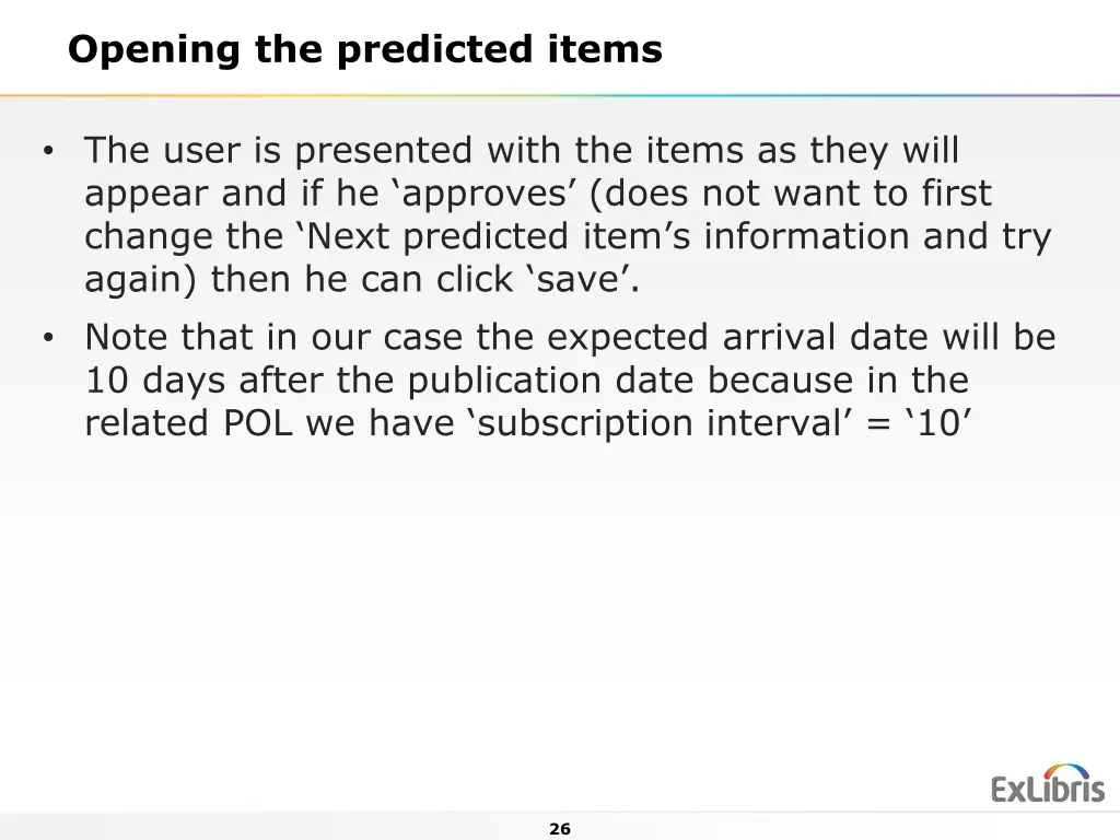 opening the predicted items 2