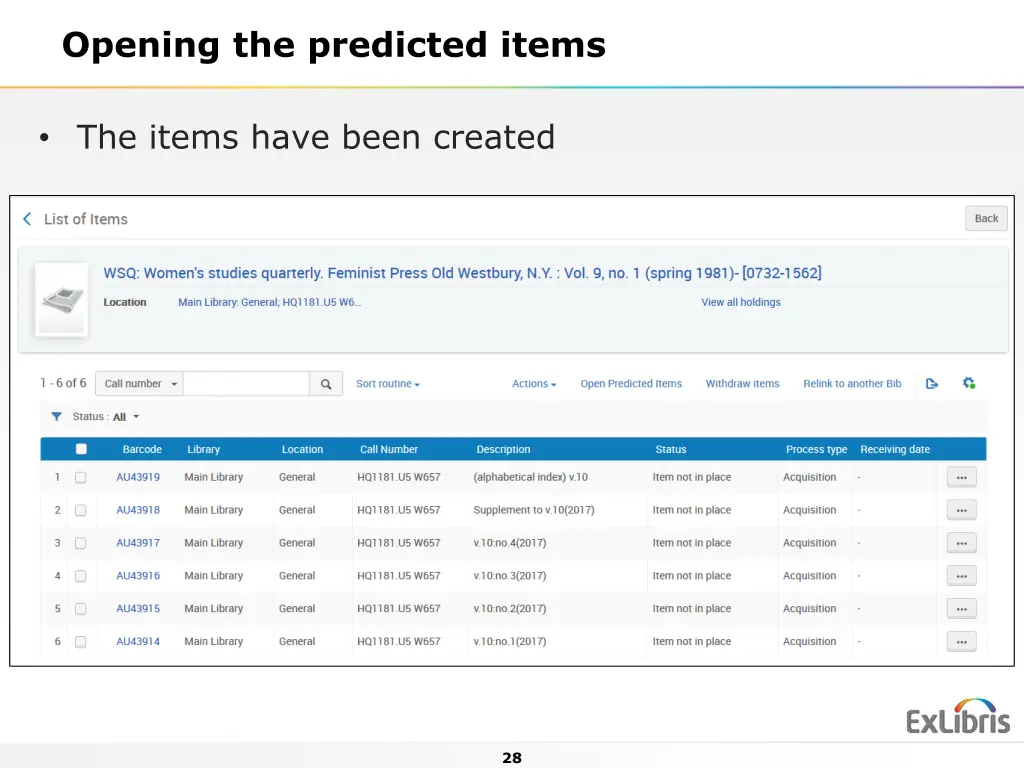 opening the predicted items 4