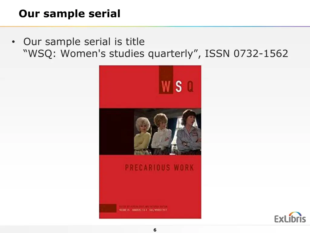 our sample serial