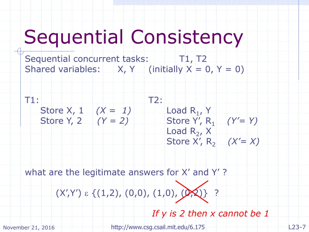 sequential consistency