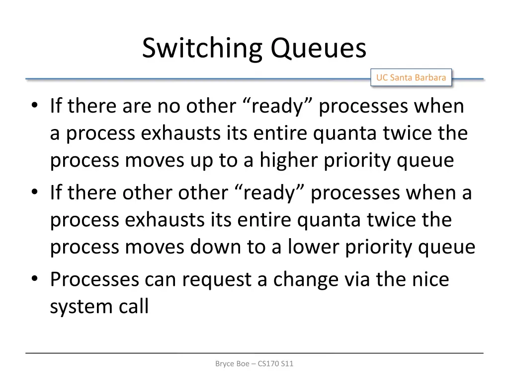 switching queues