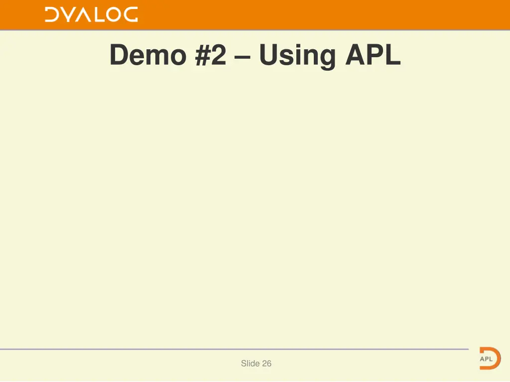 demo 2 using apl