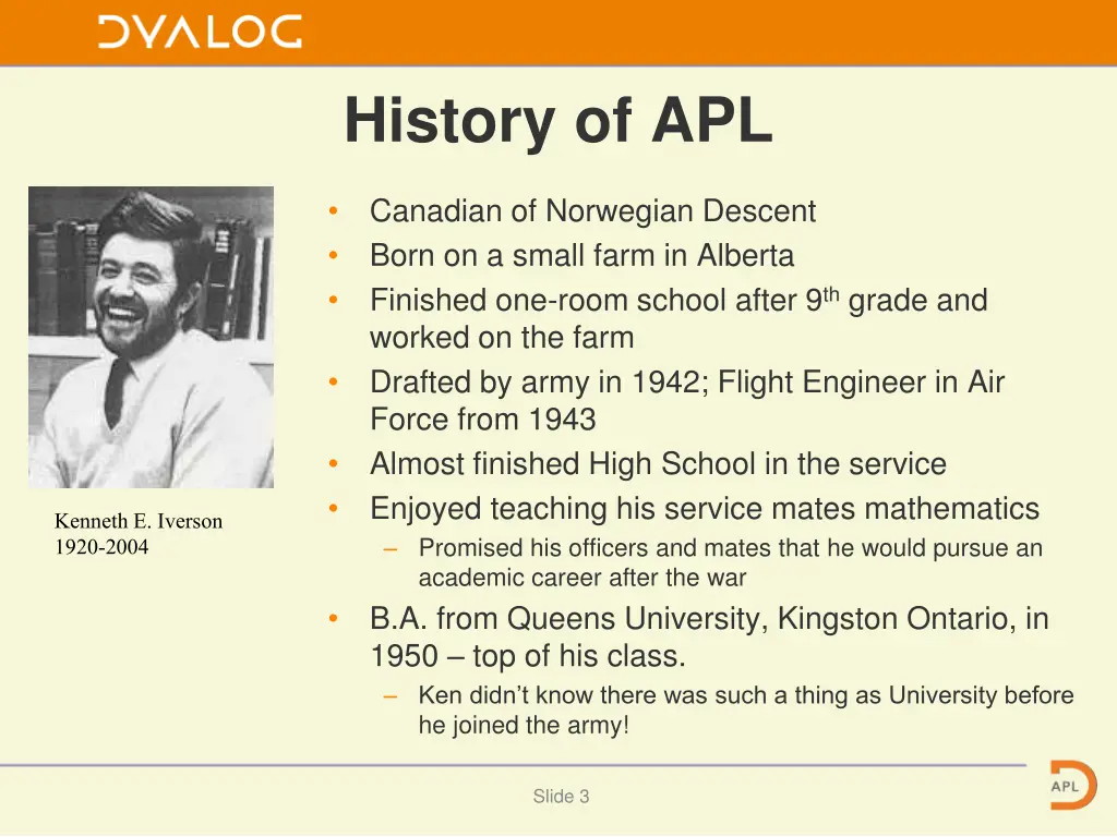 history of apl