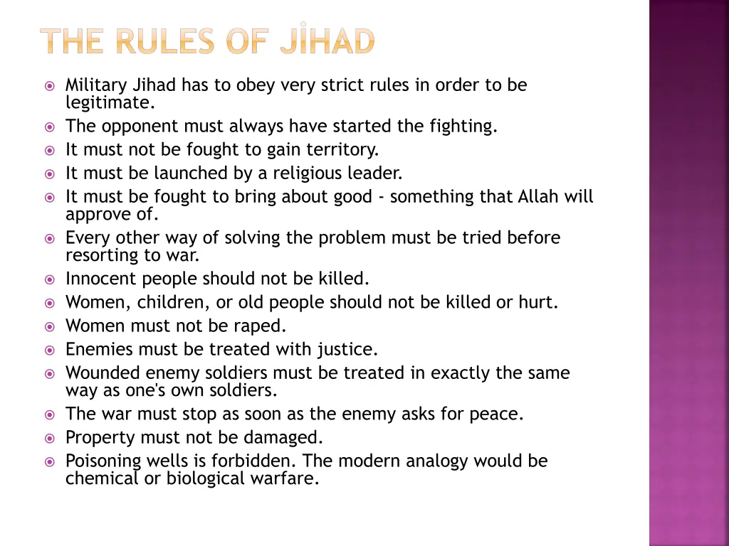 the rules of j had