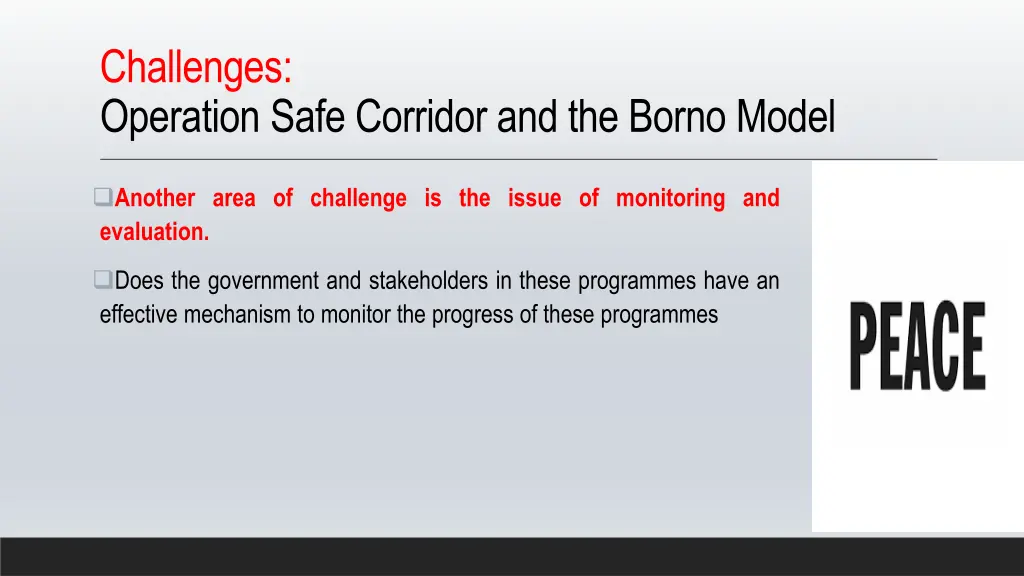 challenges operation safe corridor and the borno 2