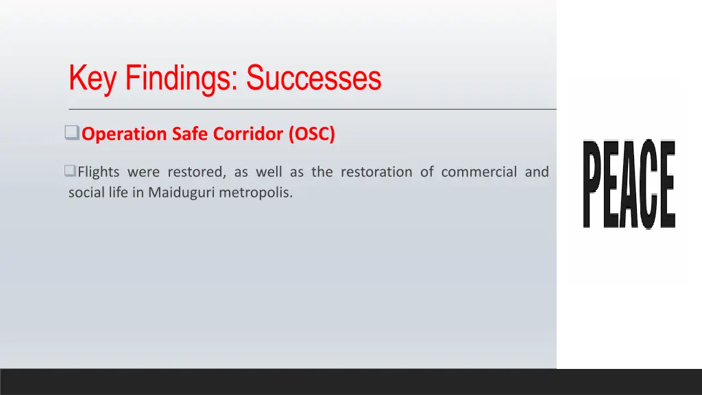 key findings successes 3