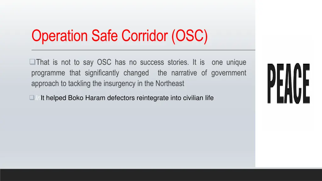 operation safe corridor osc 5