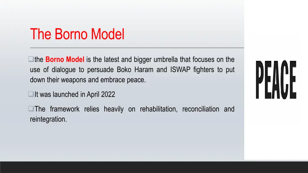 the borno model