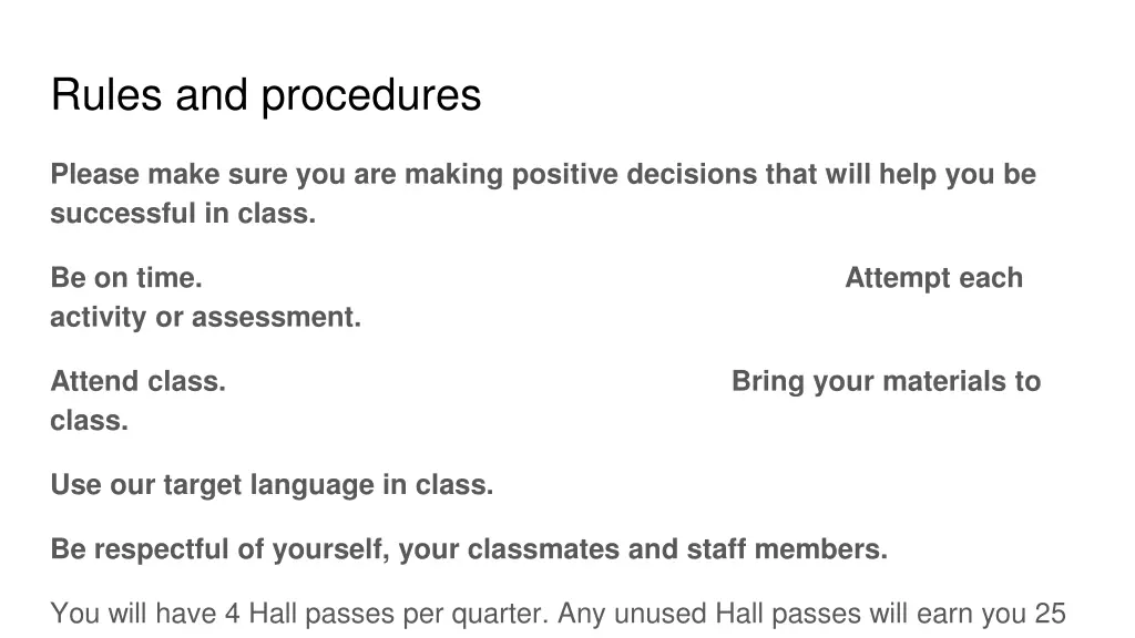 rules and procedures