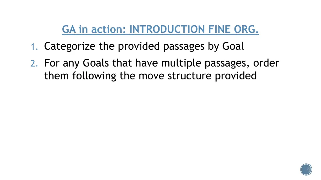 ga in action introduction fine org 1 categorize