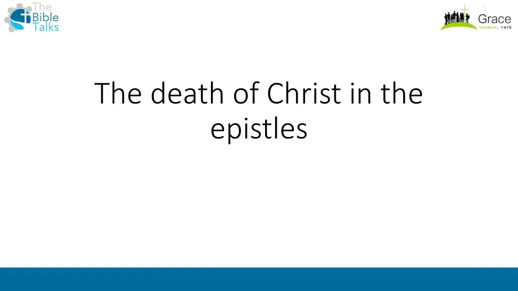 the death of christ in the epistles