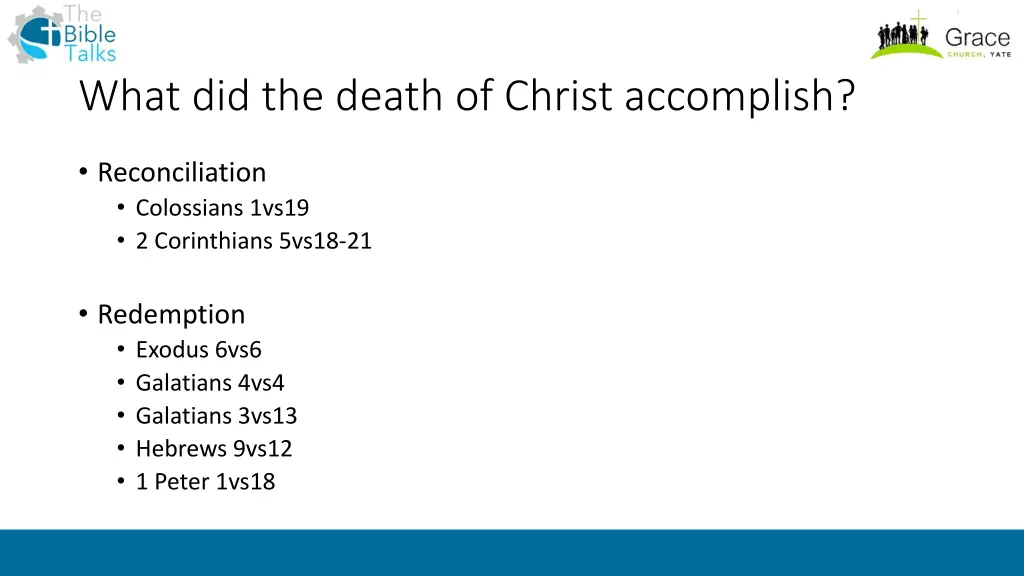 what did the death of christ accomplish 1