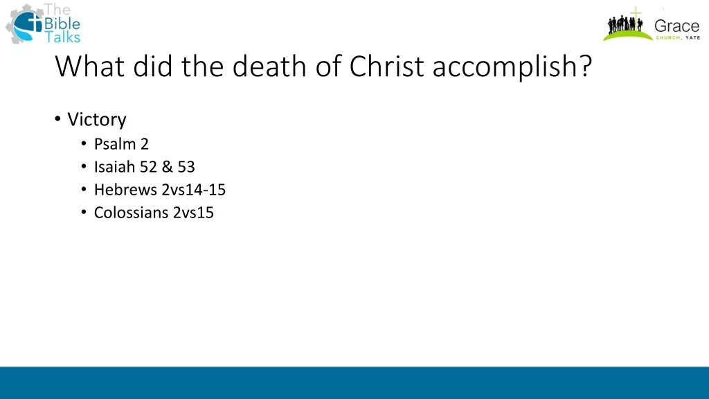 what did the death of christ accomplish 2