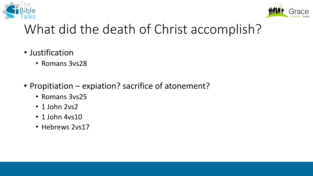 what did the death of christ accomplish