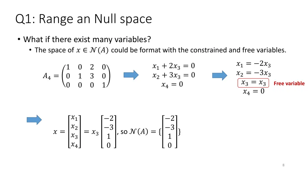 q1 range an null space 5