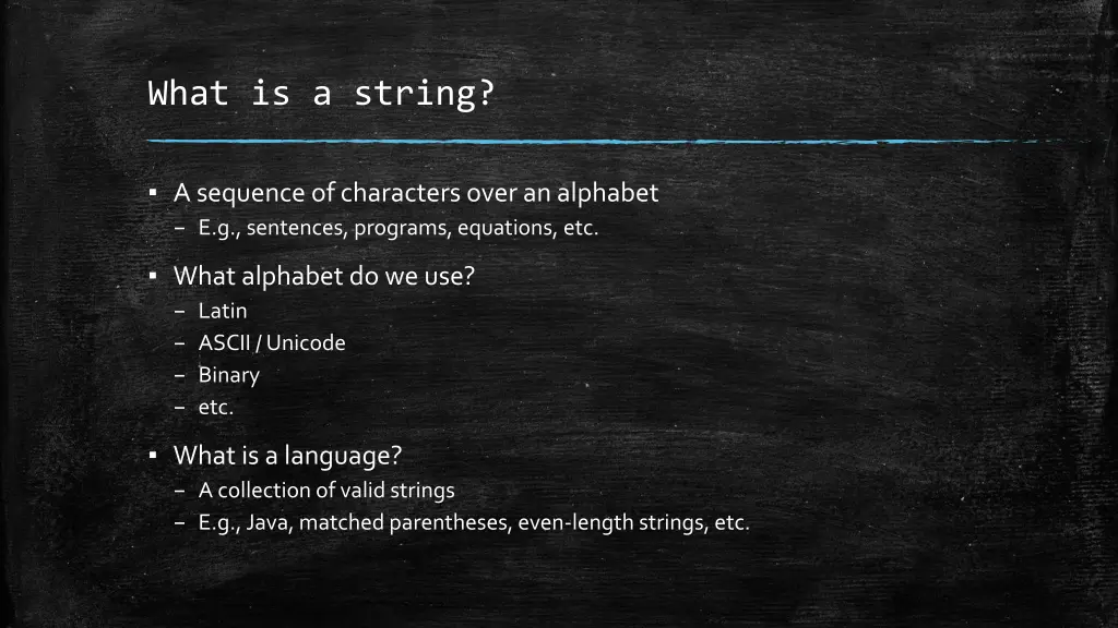 what is a string