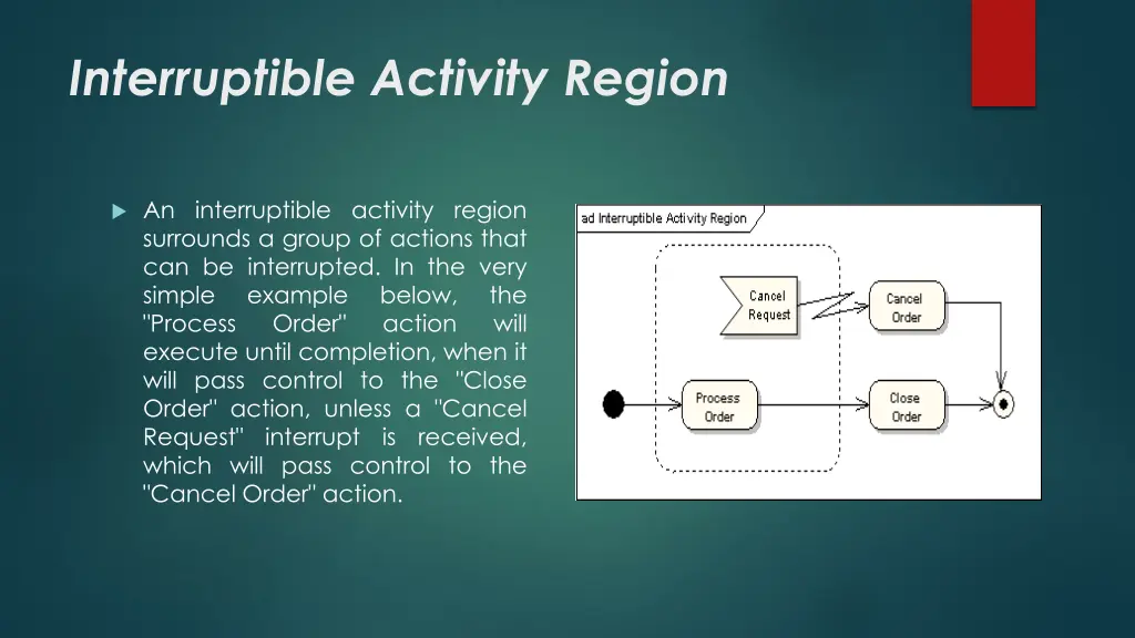 interruptible activity region