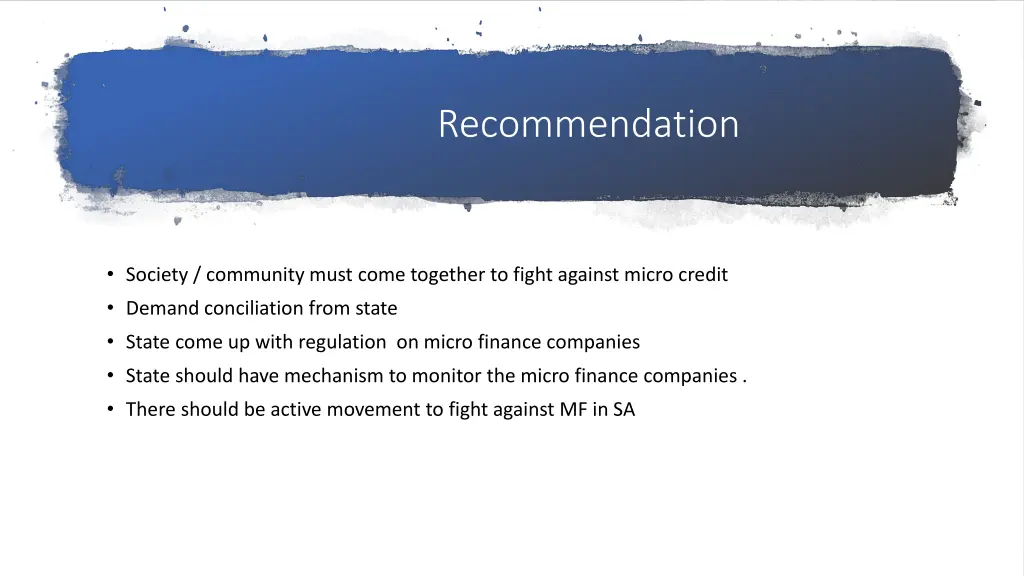 recommendation