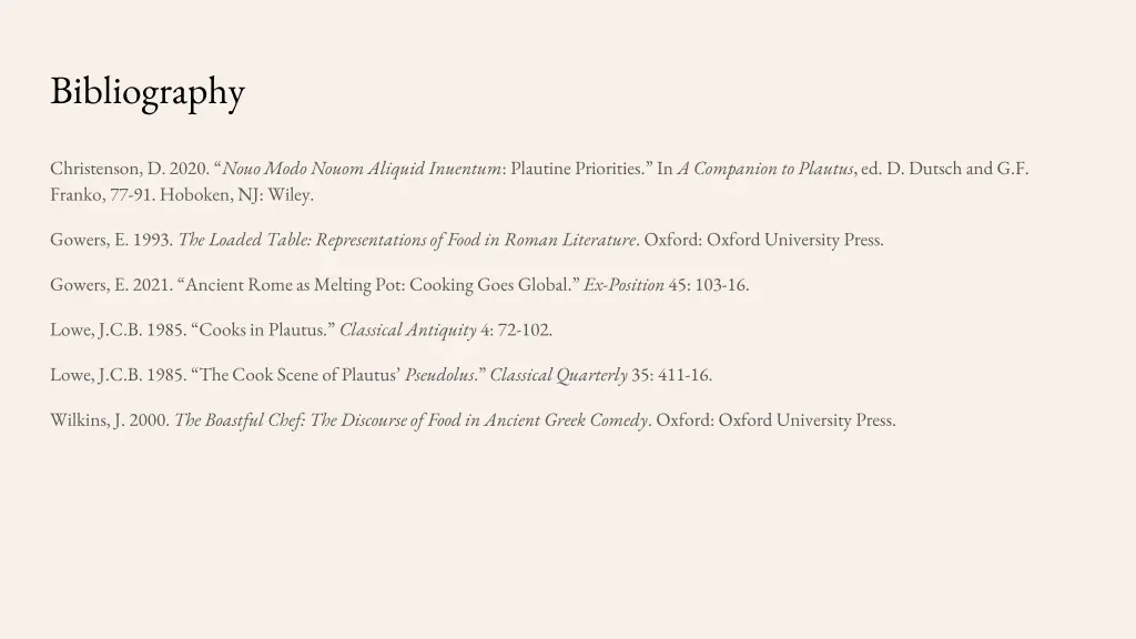 bibliography