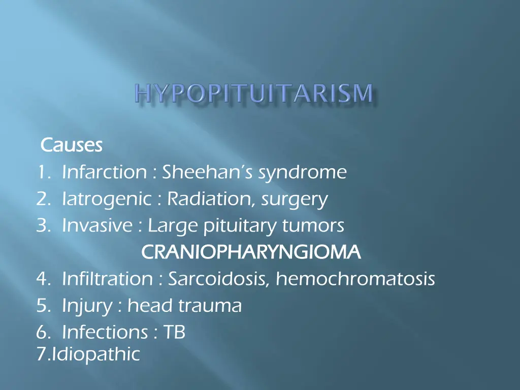 causes causes 1 infarction sheehan s syndrome