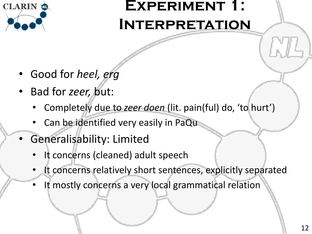 experiment 1 interpretation
