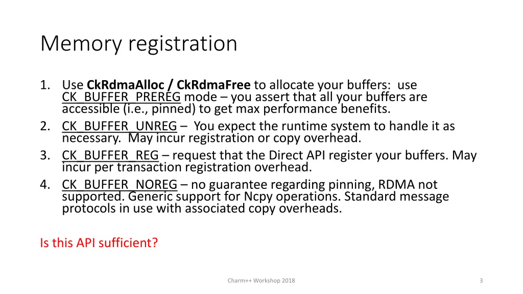 memory registration