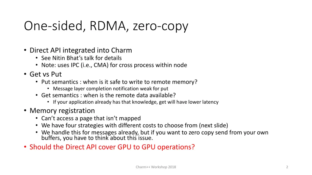 one sided rdma zero copy