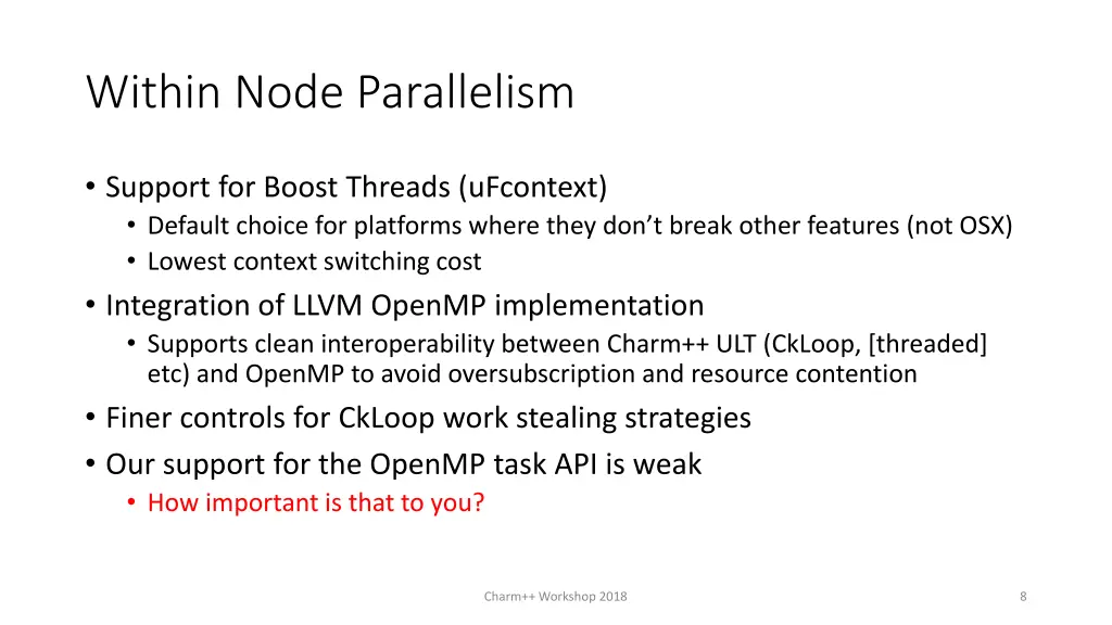 within node parallelism