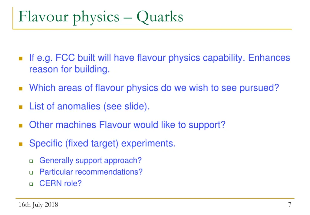 flavour physics quarks