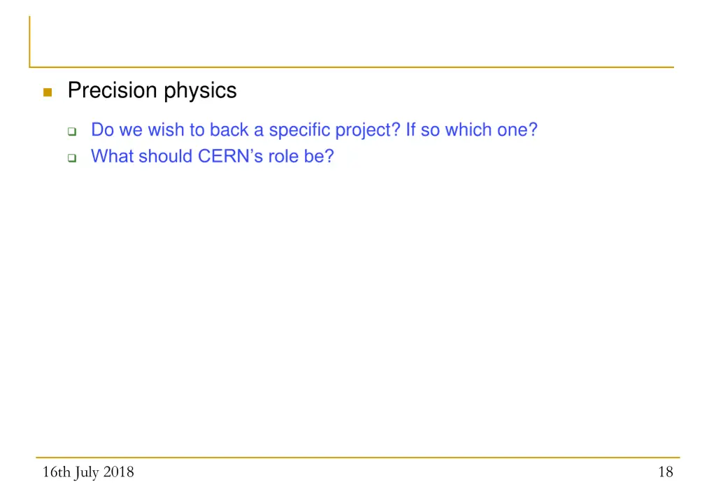 precision physics