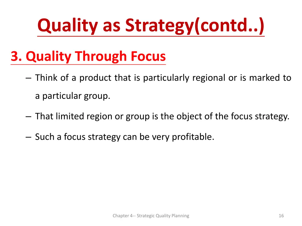 quality as strategy contd 2