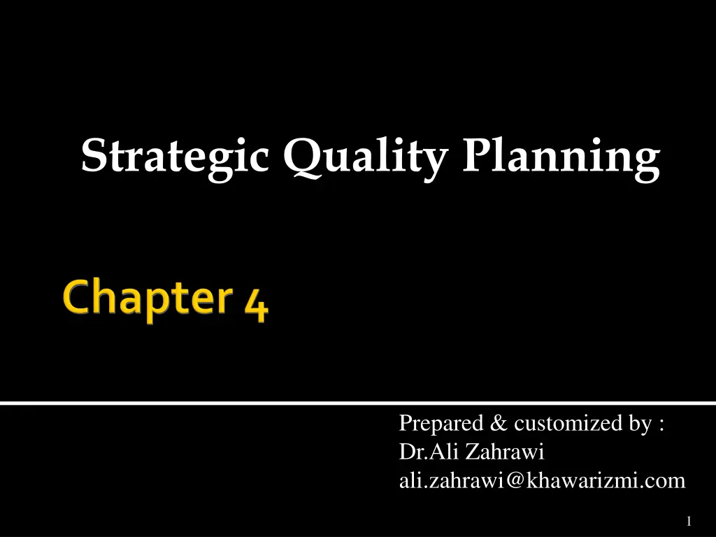 strategic quality planning