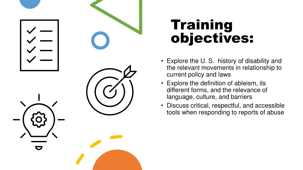 training objectives