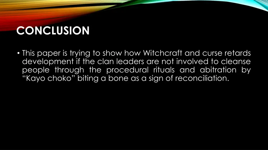 conclusion