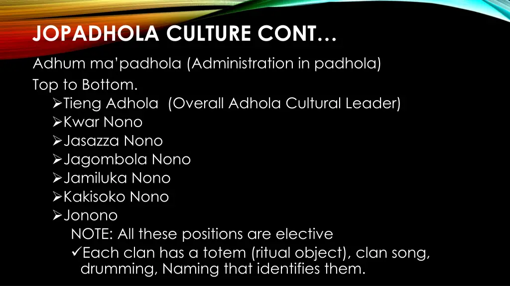 jopadhola culture cont