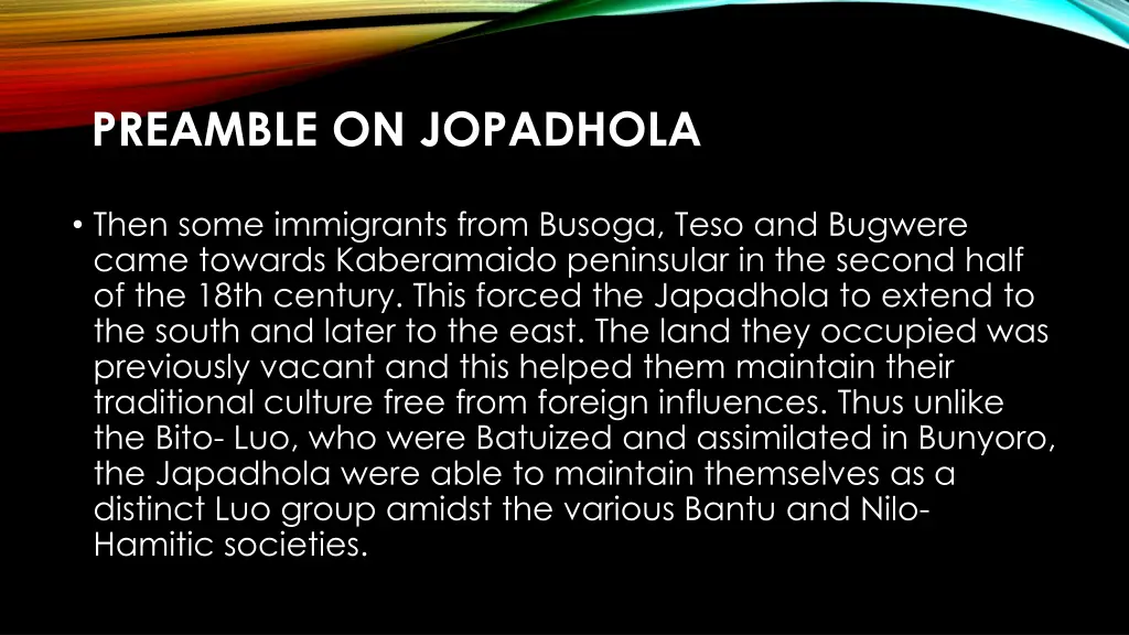 preamble on jopadhola 2